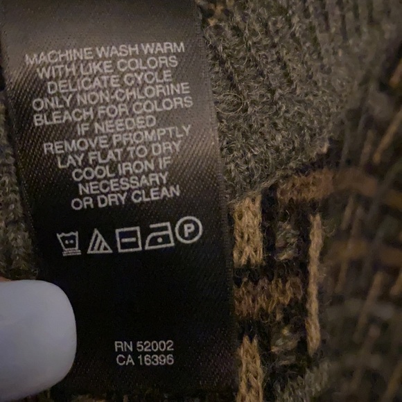 CRAZY HORSE Long sleeve Crew Neck Sweater Geometric, Size L - Picture 3 of 11